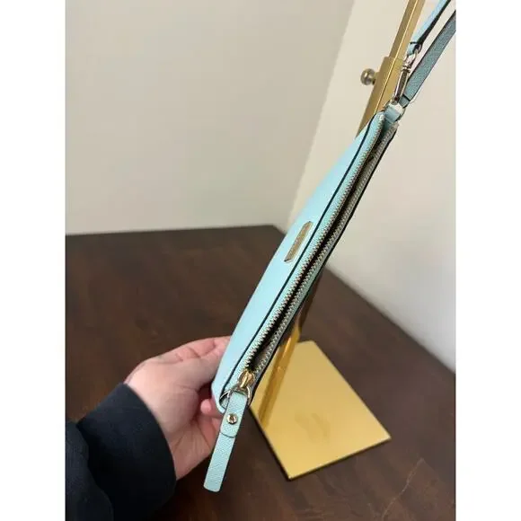 Kate Spade Light Blue Leather Wristlet - Picture 7 of 10